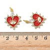 Brass Micro Pave Cubic Zirconia Pendants KK-P326-11G-02-3