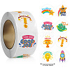 500 Paste Paper Self-Adhesive Stickers AJEW-S085-01F-1