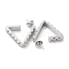 Non-Tarnish 304 Stainless Steel Triangle Stud Earrings EJEW-A104-29P-2