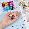 250Pcs 10 Colors Spray Painted Crackle Glass Beads CCG-PA0001-05-3