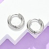 Tarnish Resistant 304 Stainless Steel Huggie Hoop Earrings X-EJEW-F111-16mm-P-1