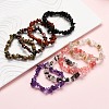 Chip Gemstone Stretch Beaded Bracelets for Kids BJEW-JB06305-4