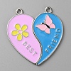 Alloy Enamel Split Pendants ENAM-CJC0021-07-1