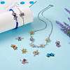 Boutigem 24Pcs 12 Styles Alloy Enamel Connector Charms FIND-BG0001-03-19