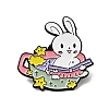 Cartoon Rabbit Enamel Pin JEWB-G017-01EB-03-1