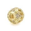 Brass Micro Pave Cubic Zirconia Beads KK-Z095-03G-06-2