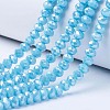 Electroplate Glass Beads Strands EGLA-A034-P3mm-B15-1