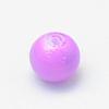 Spray Painted Opaque Glass Round Beads DGLA-Q016-8mm-M-2