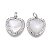 Natural Shell Pendants ZIRC-M108-55P-1