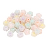 30Pcs Flocky Acrylic Beads MACR-FS0001-07-1