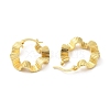 Twist Donut Rack Plating Brass Hoop Earrings EJEW-A027-04G-2
