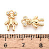 Brass Micro Pave Clear Cubic Zirconia Pendants KK-T078-02G-06-3