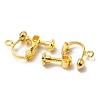 Rack Plated Brass Screw Clip-on Earring Findings KK-YW0001-10G-2