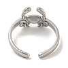 304 Stainless Steel Open Cuff Ring RJEW-C067-09P-3