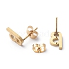 Ion Plating(IP) 304 Stainless Steel Stud Earrings STAS-Z028-A-03G-2