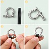 304 Stainless Steel D-Ring Anchor Shackle Clasps X-STAS-Z017-15P-6