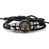 Constellation PU Leather Triple Layer Multi-strand Bracelets PW-WGF2E53-08-1