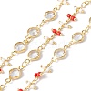 Handmade Eco-friendly Brass Flat Round Link Chains CHC-E025-03G-1