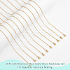  20Pcs Ion Plating(IP) 304 Stainless Steel Cable Chain Necklaces Set MAK-NB0001-24-4