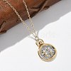 Brass Twelve Constellations Tarot Pendant Necklaces NJEW-Q006-01E-G-4