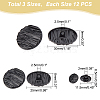 36Pcs 3 Style 1-Hole Alloy Shank Buttons BUTT-GA0001-02EB-2