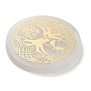 Flat Round Natural Selenite Slice Coasters AJEW-C042-01E-2