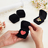 Plastic Cover with Velvet Brooch Packing Boxes VBOX-WH0012-06B-3