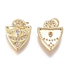 Brass Micro Pave Cubic Zirconia Pendants ZIRC-G168-41G-2