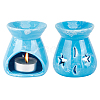 Moon & Star Porcelain Candle Holders AJEW-WH0270-414A-1