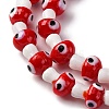 Handmade Evil Eye Lampwork Beads Strands LAMP-S069-01A-01-3
