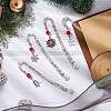 Christmas Theme Alloy Hook Bookmarks AJEW-JK00335-2