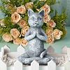 Resin Imitation Stone Cat Garden Decor JX174A-4