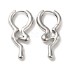 Rack Plating Brass Melting Drop Hoop Earrings for Women EJEW-Z019-19P-1