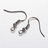 Brass Earring Hooks KK-F371-23B-1