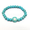 Minimalist European Style Constellation Synthetic Turquoise Beaded Stretch Bracelets for Women XC6059-8-1