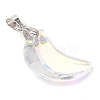 8Pcs 8 Styles Glass Pendants PALLOY-JF03057-4