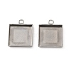 304 Stainless Steel Pendant Cabochon Settings STAS-Z201-02P-04-1
