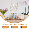 Creative Natural Wooden Wall Hanging Decoration WOOD-WH0041-019-3
