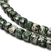 Natural Green Spot Jasper Beads Strands G-H078-C27-01-4