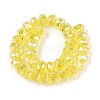 Electroplate Transparent Glass Beads Strands EGLA-N022-04A-D19-2