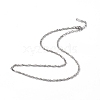 Non-Tarnish 304 Stainless Steel Singapore Chain Necklace for Men Women NJEW-K245-013B-1