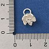 925 Sterling Silver Flower Charms with Jump Rings FIND-U013-02S-02-3