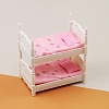 Mini Plastic Bunk Bed Miniature Ornaments PW-WG7342E-01-2