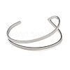 201 Stainless Steel Open Cuff Bangles for Women BJEW-M044-01P-3