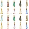20Pcs 10 Colors Faceted Glass Charms GLAA-FS0002-64-1