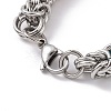 Non-Tarnish 201 Stainless Steel Rope Chain Bracelets BJEW-R313-08C-P-3