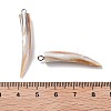 Natural Freshwater Shell Pendants with Iron Bails SHEL-D082-11A-3