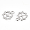 Tarnish Resistant 201 Stainless Steel Flower Charms STAS-R064-29-2