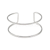 Non-Tarnish 304 Stainless Steel Hollow Open Cuff Bangles for Women BJEW-S155-04P-2