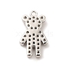 Rack Plating Brass Micro Pave Cubic Zirconia Pendants KK-P230-16P-2